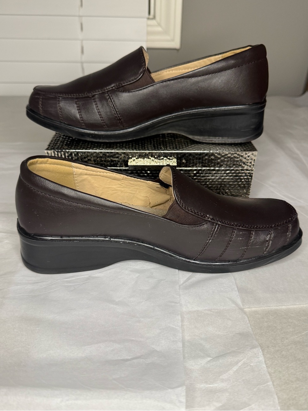 Rasolli Women’s Black Loafers Slip On Comfort Dress Shoes Size 10 - Picture 6 of 11